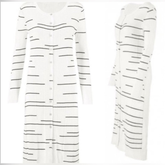 Cabi Style #5638 Dashes Sweater Long Duster Ribbed Size M EUC Item# AM - Picture 4 of 10
